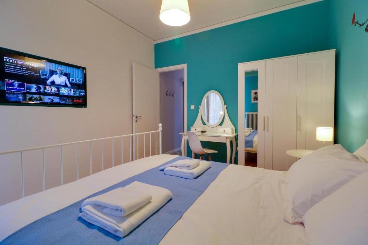 Spacious Central Flat☆3Min To Metro☆Ac|Netflix|Pc Athens Luaran gambar